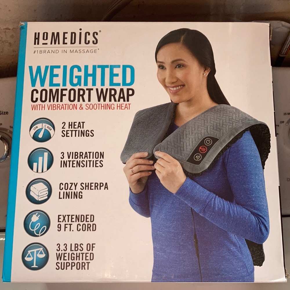 Homedics Weighted Comfort Wrap w/Vibration & Soothing Heat